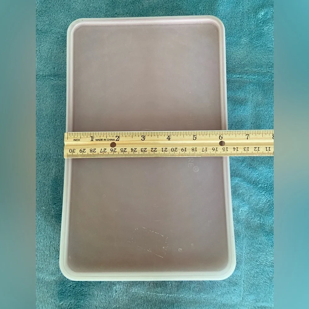 Tupperware Deli Meat Keeper Storage Vintage Orange With White Lid